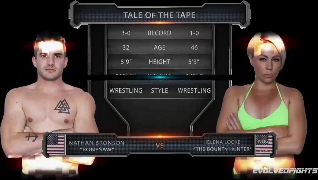Helena Locke Naked Wrestling Fight Vs Nathan Bronson And The Winner